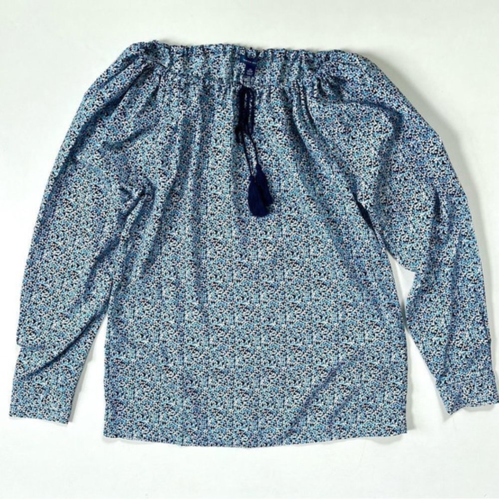 Tommy?Hilfiger NWT?Blue Floral Blouse XS